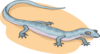 Blue Salamander In The Sand Clip Art